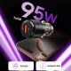 Tech-Protect CC03 auto lādētājs 95W 2-Port USB-A un USB-C, melns