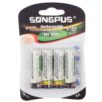 Lādējamu Bateriju 4xAA (R6) Akumulatoru Komplekts, 4 gab. 4700mAh, 1.2V | Rechargeable Batteries