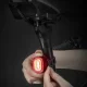Rockbros Q2S LED aizmugurējais velosipēda lukturis ar Smart Stop sistēmu, melns