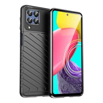 Thunder Case triecienizturīgs vāciņš Samsung Galaxy M53 5G, melns