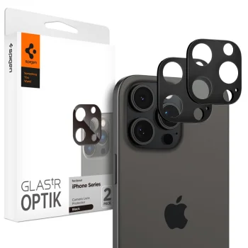 Spigen Optik.tR kameras aizsargstikls iPhone 14/15/16 Pro un Pro Max Melns