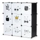 Modernhome PJJCBS0009-09D moduļu plaukts bērniem, 9 nodalījumi, melns