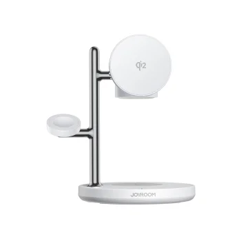 Joyroom JR-W23 bezvadu lādētājs 4in1 ar nakts gaismu Qi2, balts