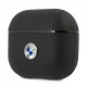 BMW Genuine Leather maciņš AirPods 3 austiņām - melns
