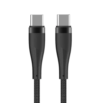 Maxlife USB-C - USB-C kabelis MXUC-08 1,0 m 60W, melns