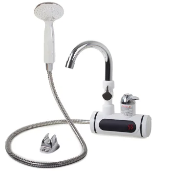 Elektriskais ūdens sildītājs, krāns, maisītājs ar dušu un LCD ekrānu | Electric Water Heating Tap Faucet with...
