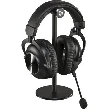 Logitech G PRO X Wireless spēļu austiņas ar statīvu, melnas