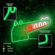 Forever Light FLNJ03 Jurassic Krokodils LED Neona Lampa, Zaļa