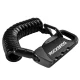Rockbros 32120010003 RBK6N velosipēda un ķiveres koda slēdzene, 120 cm, melna