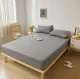 Ruhhy 180x200 cm kokvilnas džersija palags ar gumiju, pelēks