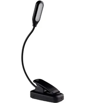 Bezvadu LED lampa ar klipsi 5 LED melna