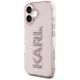 Karl Lagerfeld IML Rhinestones Logo vāciņš iPhone 16 telefonam, rozā