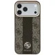 Guess 4G Stripe Round and Classic Logos MagSafe vāciņš iPhone 17 Pro Max / 18 Pro Max, brūns