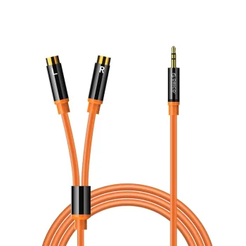 Audio kabelis Orico AXRF 3.5 mm mini jack uz 2x RCA ligzdu 3 m, oranžs