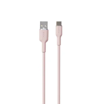 Puro Soft USB-A uz USB-C kabelis (18W, 1.5m) - Rozā