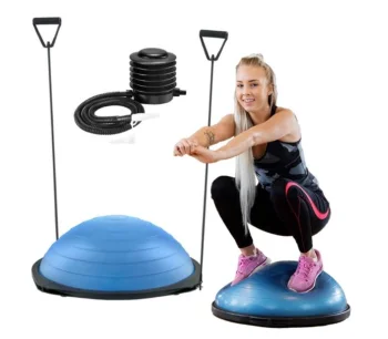 4Fizjo BOSU Līdzsvara Balansa Trenažieris Pussfēra Bumba Platforma 60cm, Zila | Balance Trainer Half Ball Dome...