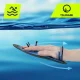 4Fizjo Tsunami peldēšanas lāpstiņas, melnas/zilas