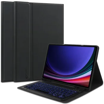 Tech-Protect SC Pen tastatūras vāciņš Galaxy Tab S9 FE+ 12.4" melns