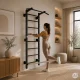 Vingrošanas siena ar pievilkšanās stieni MOVEPRO 228 cm, melna