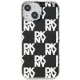 DKNY iPhone 15 Plus / 14 Plus vāciņš IML Checkered Mono Pattern, melns