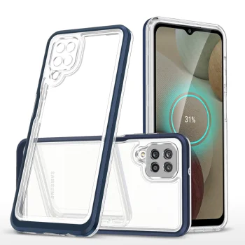 Hybrid Armor Clear 3 in 1 vāciņš Samsung Galaxy A22 4G tālrunim, zils