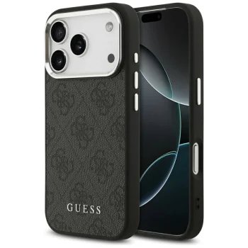 Guess 4G Classic Logo MagSafe vāciņš iPhone 17 Pro, melns