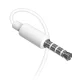 Dudao X10S vadu ieausu austiņas, 3.5mm mini jack, 1.15m - baltas
