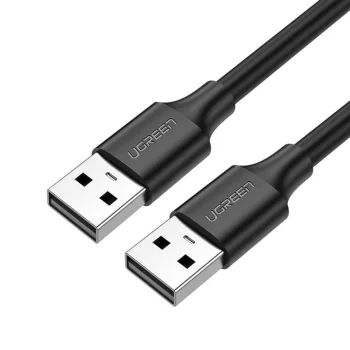 Ugreen USB-A uz USB-A kabelis USB 2.0 (US128), 1 m, melns