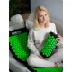Neo-Sport NS-901 melnā-zaļā akupresūras masāžas paklājiņš ar adatām