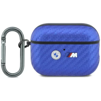 BMW M Carbon Metal Logo maciņš Apple AirPods Pro 3 austiņām, gaiši zils