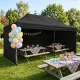 Automātiskais dārza paviljons MultiGarden 3x6m telts, melns