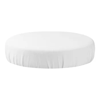 Balts velūra pārvalks kosmētiskajai taburetei 35-40 cm