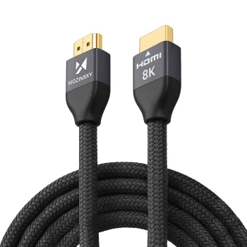 Wozinsky WHDMI-50 HDMI 2.1 Kabelis 8K 60Hz 48Gbps 5m, Sudraba