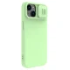 Nillkin CamShield Silky Silicone vāciņš priekš iPhone 14 Plus ar kameras aizsegu, zaļš