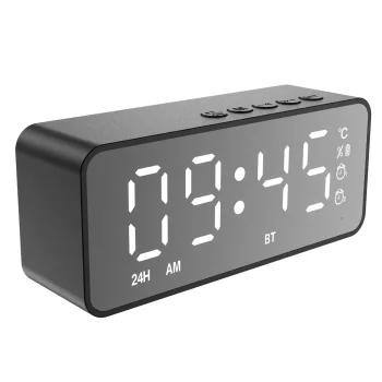 Setty SCL-01FM-S galda pulkstenis ar Bluetooth skaļruni un FM radio