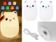 Bērnu Silikona Nakts LED RGB Gaismas Lampa ar Tālvadības Pulti, Kaķis | Kid\'s Silicone Night Light Lamp