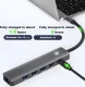 USB-C adapteris un dokstacija 6-in-1, 4K HDMI, RJ-45 LAN, 3x USB 3.0, PD 100W, pelēks
