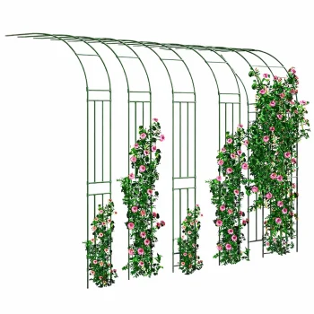 Dārza arka vīteņaugiem metāla pergola rožu balsts 240 cm