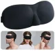 Miega maska 3D gulēšanai ar acu kontūrām, melna