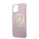 Guess 4G Circle Glitter vāciņš Apple iPhone 11 Pro rozā