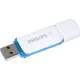 USB zibatmiņa Philips Snow Edition 16 GB USB 3.0, zila un balta