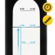 4FIZJO stikla ūdens pudele ar silikona apvalku 750 ml, melna