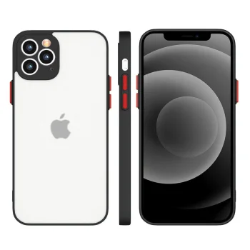 Milky Case silikona vāciņš Samsung Galaxy A22 4G telefonam, puscaurspīdīgs, melns