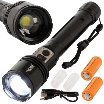 Bailong P221 taktisks lukturis ar CREE XHP160 LED un Power Bank