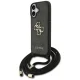 Guess 4G Big Logo Cord Strap Crossbody vāciņš iPhone 17, melns