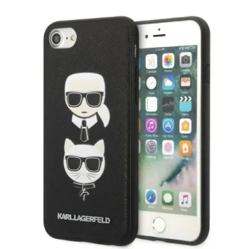 Karl Lagerfeld Saffiano Karl&Choupette Head vāciņš iPhone SE 2022/2020/8/7