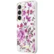 Guess Flower Collection cietais apvalks Samsung Galaxy S23+ S916 Balts