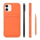 Silikona vāciņš ar kartes kabatu Xiaomi Redmi 10X 4G / Note 9, bordo