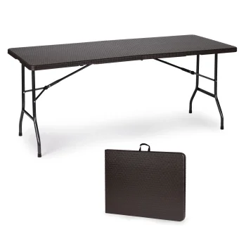Saliekams banketu galds dārzam Multigarden, 180 cm, rotangpalmas imitācija