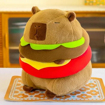 Plīša kapibara burgers, 30 cm